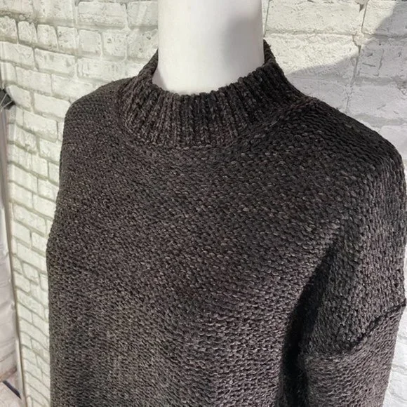 EVELYN TAYLOR Black Mock Neck Sweater Small - Picture 9 of 12